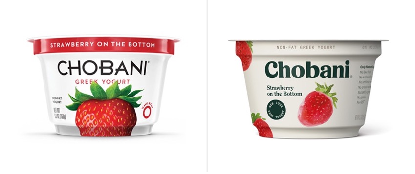 Chobani brand before and after