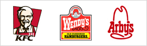 KFC, Wendy's and Arby's logos